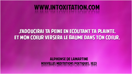 Citation : J'adoucirai ta peine en coutant ta plainte, et mon coeur versera le baume dans ton coeur.